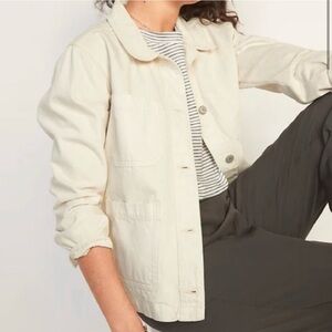 Old Navy Ecru-Wash Jean Chore Jacket